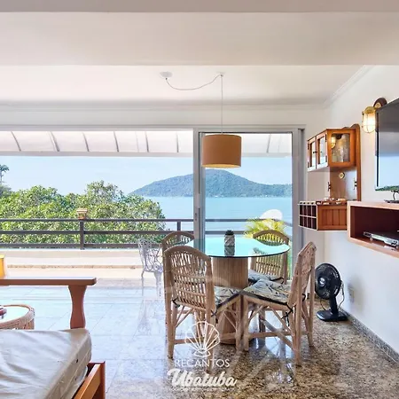 Frente pro MAR, com 2 Suítes, no centro de Ubatuba Exterior foto