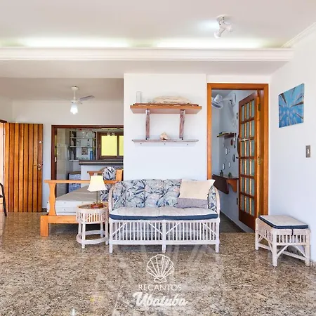 Frente pro MAR, com 2 Suítes, no centro de Ubatuba Exterior foto